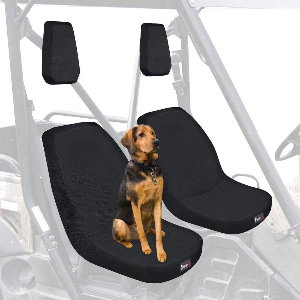 StarknightMT UTV Seat Covers Compatible with Rhino 700 660 450 2004-2021 1680D Oxford Fabric Black Water-Resistant Seat Covers