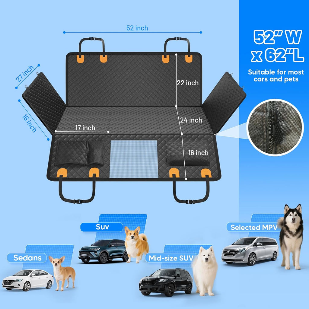 dog car seat cover for back seat, hard, package contents