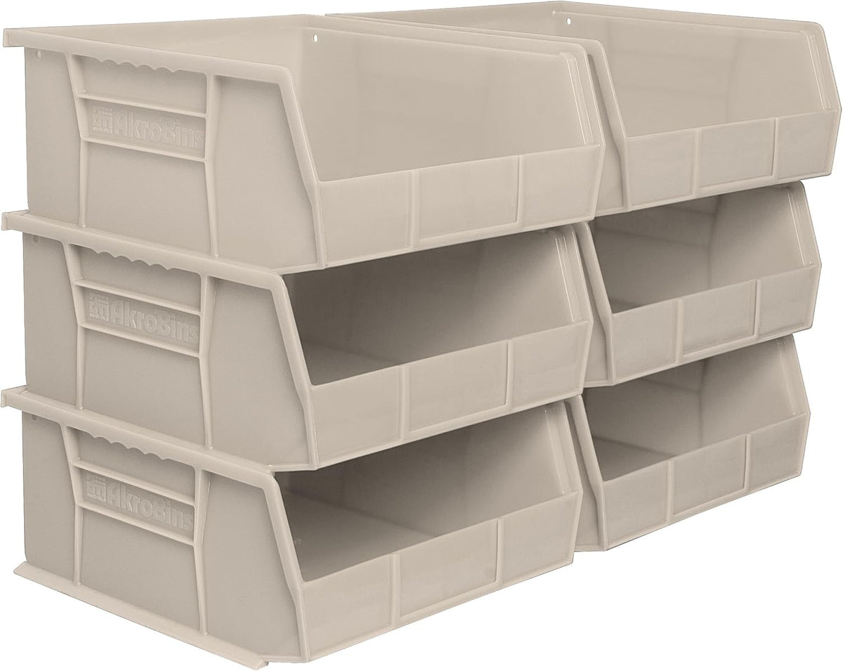 Akro-Mils 30235 AkroBins Plastic Storage Bins, Space-Saving Stackable Bins