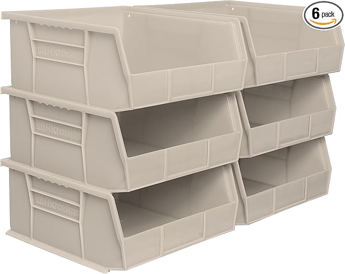 Akro-Mils 30235 AkroBins Plastic Storage Bins, Space-Saving Stackable Bins by Akro-Mils