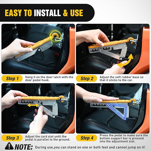 Nilight Car Door Step Universal Aluminum Latch Step - Image 7
