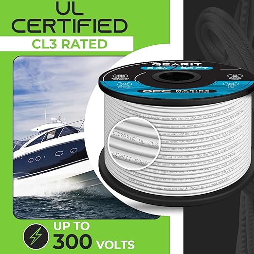 GEARit 8 Gauge Marine Electrical Primary Wire, 8 AWG Marine Grade Tinned Copper