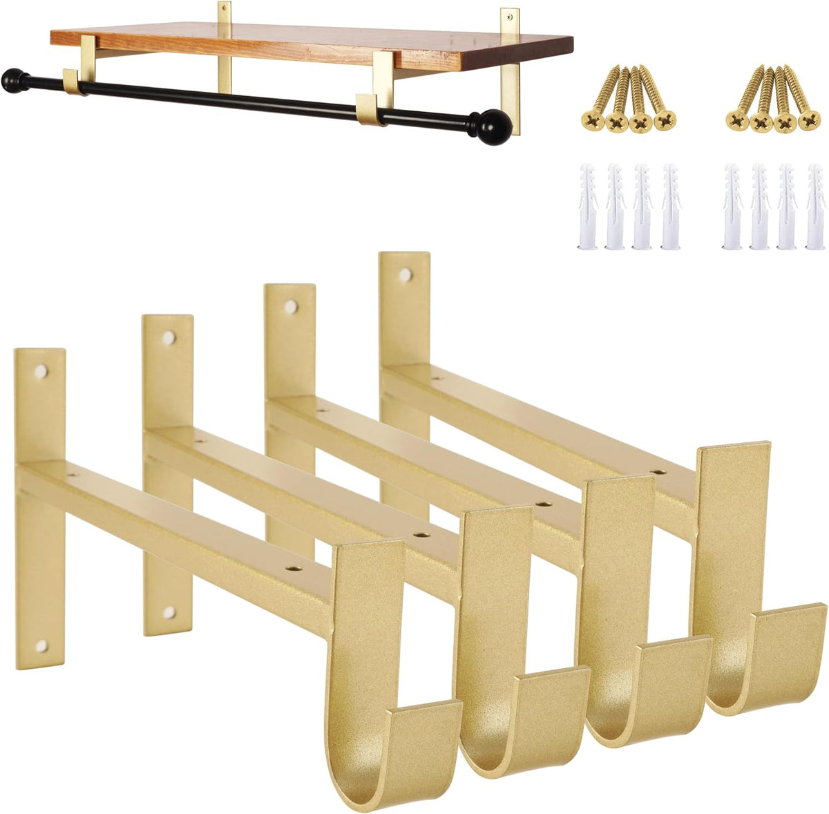 addgrace closet rod bracket heavy duty shelf brackets, main product view