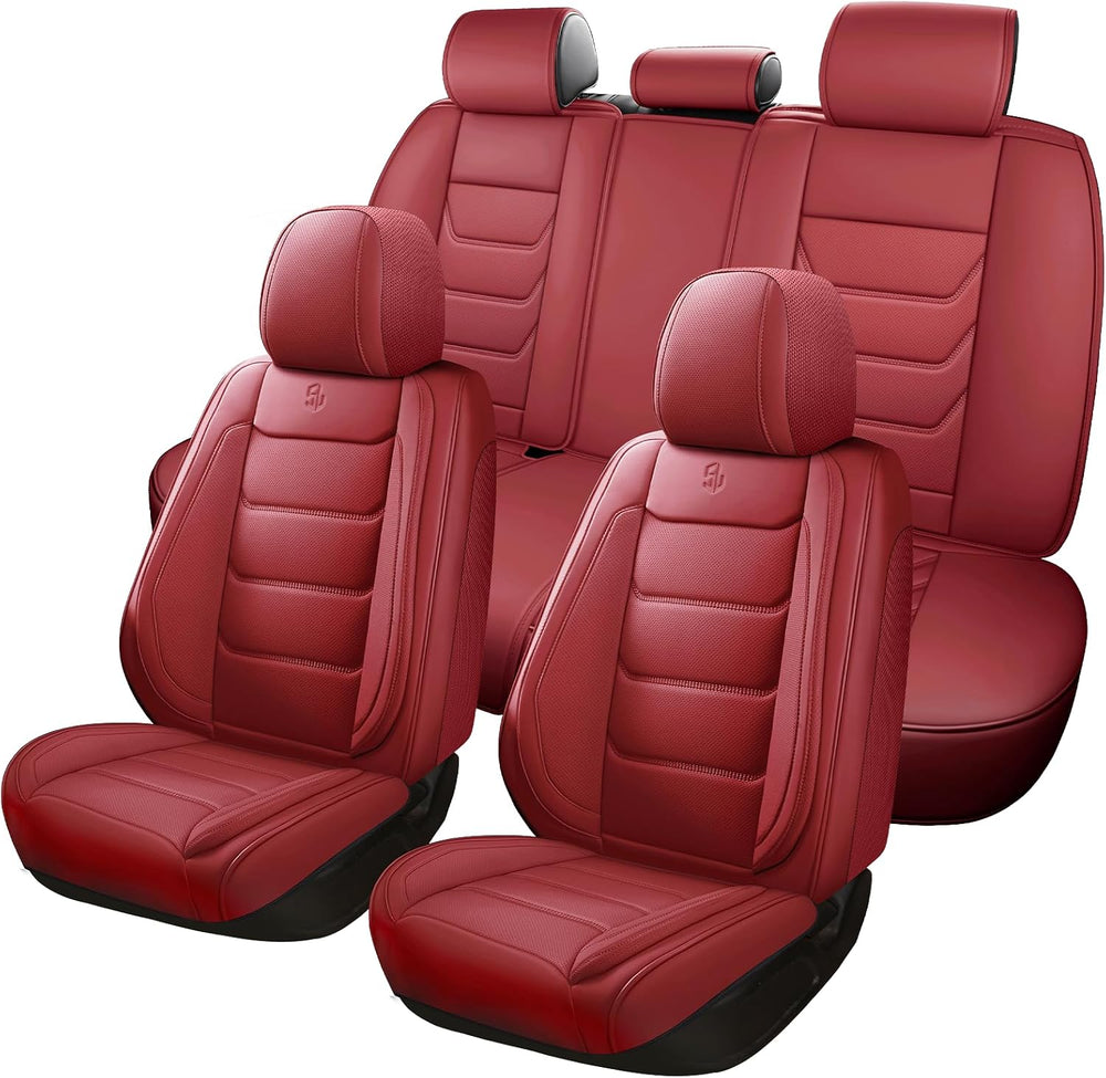 Full Coverage Faux Leather Car Seat Covers Full Set,Automotive Seat Covers fo...