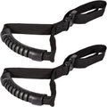 E-cowlboy Auto Cane Grab Bar - Portable Standing Aid Nylon Grip Mobility Assist Device (Black, 2 Pack)