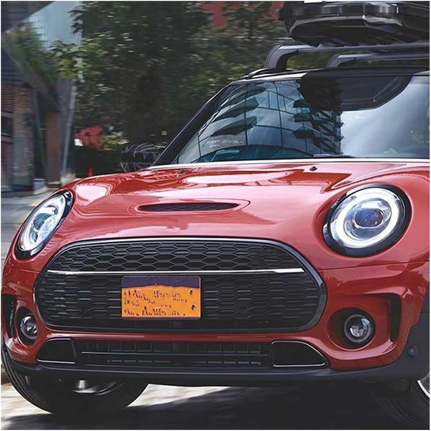 4pc Headlight+Taillamp Cover Trim Compatible For Mini Cooper F54 2015-2020 Clubman Car Front Head Light Bezel+Rear Lamp Frame Sticker Strip(Glossy Black)