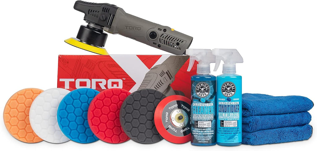 Chemical Guys BUF_209X TORQX Random Orbital Polisher, Complete Detailing Kit