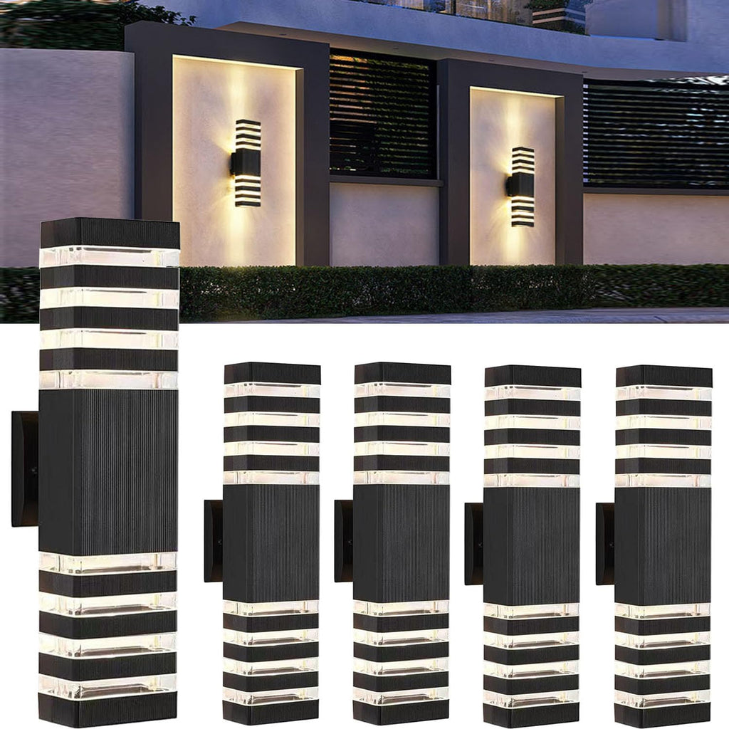 18inch LED Square Up & Down Wall Lights, 24W Outdoor Wall Light 4000K Day White