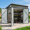 aoxun 7.5'x4' triple door shed outdoor storage shed, main product view