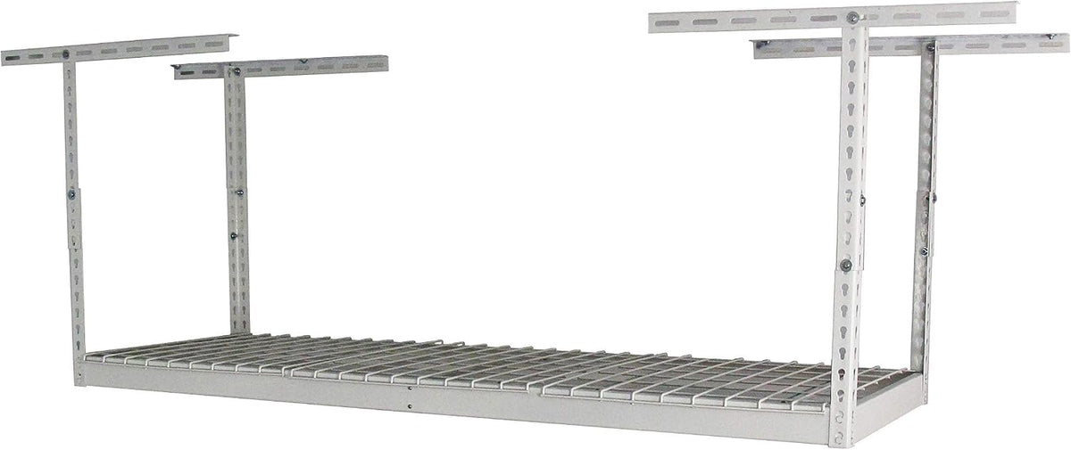 saferacks 2x6 overhead garage storage rack, white, 24"-45", main product view