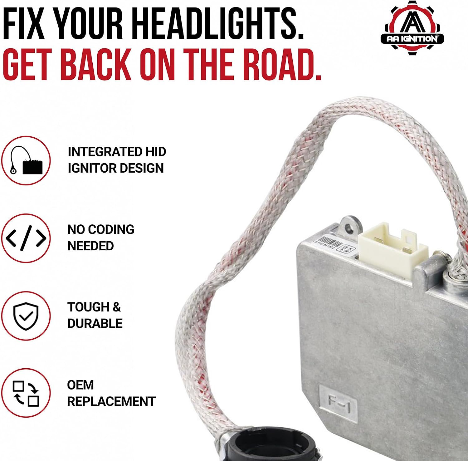 HID Xenon Headlight Ballast - Compatible with Land Rover, Lexus, Lincoln & More - LR3, ES300, ES330, IS300, LS430, RX300 - Headlight Control Unit - HID Control Module - Replaces 85967-0E020
