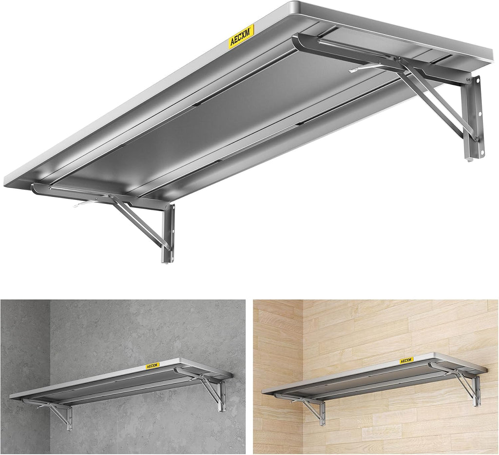 1.3x4ft Adjustable Rail Type Folding Storage Rack Shelf, Suitable