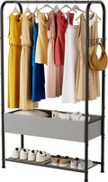 singaye wardrobe standing closet clothing rack with shelf, main product view