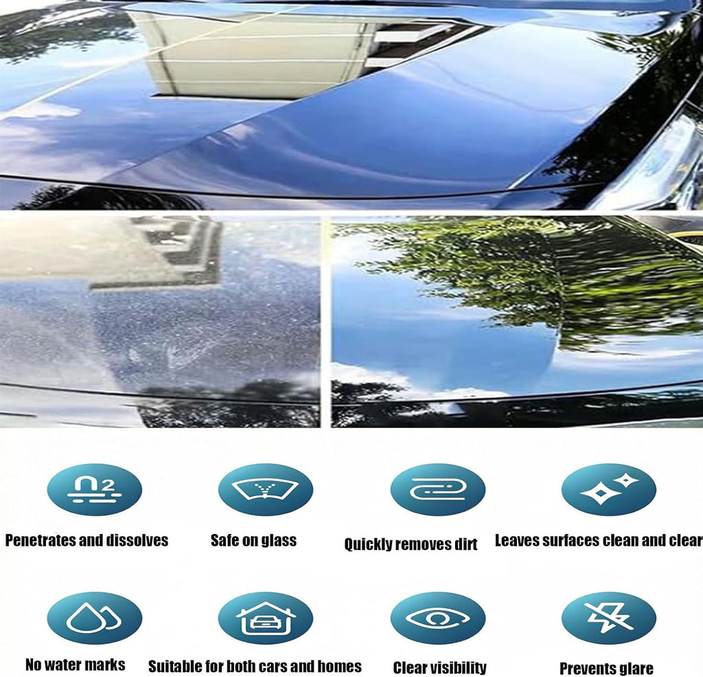 Car Glass Oil Film Remover: Removes oil films and stains， to improve windshield clarity， Suitable for car windshields and windows (3, 300ML)