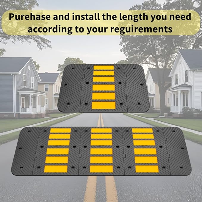 Speed Bumps for Driveway 35"x10"x1.8" Flexible Installation Connect Multiple - Image 4