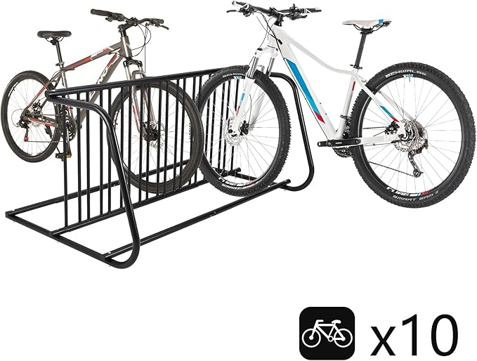 Commercial Bike Rack Garage Floor, Grid Bike Rack in Ground, 10-Bike Capacity - Image 2