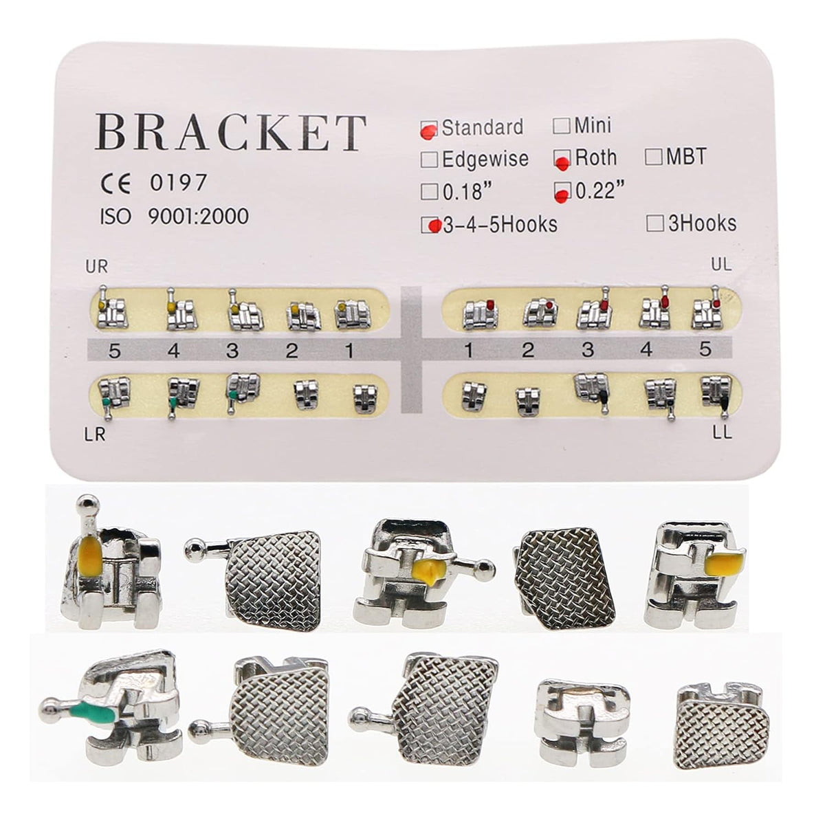 brackets 0.022 hook 3-4-5 ro-th standard 200pcs, main product view