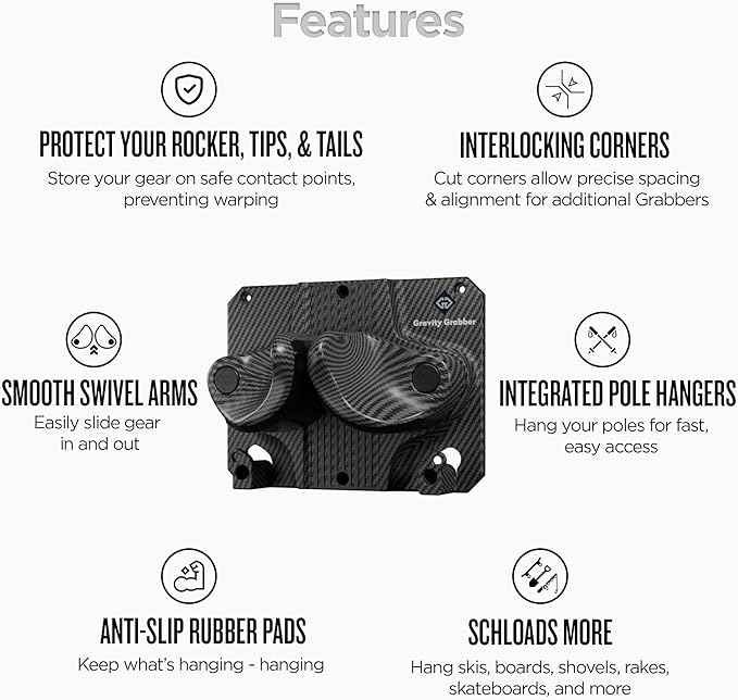 Ultimate Wall Storage Rack for Skis and Snowboards | Damage-Free Storage | Fits - Image 4