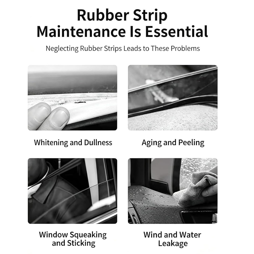Gummi Pflege, Gummi Pflege Stift, Car Rubber Seal Protectant, for Automotive Sunroof, Windows, Hood, Trunk, Doors，2PCS