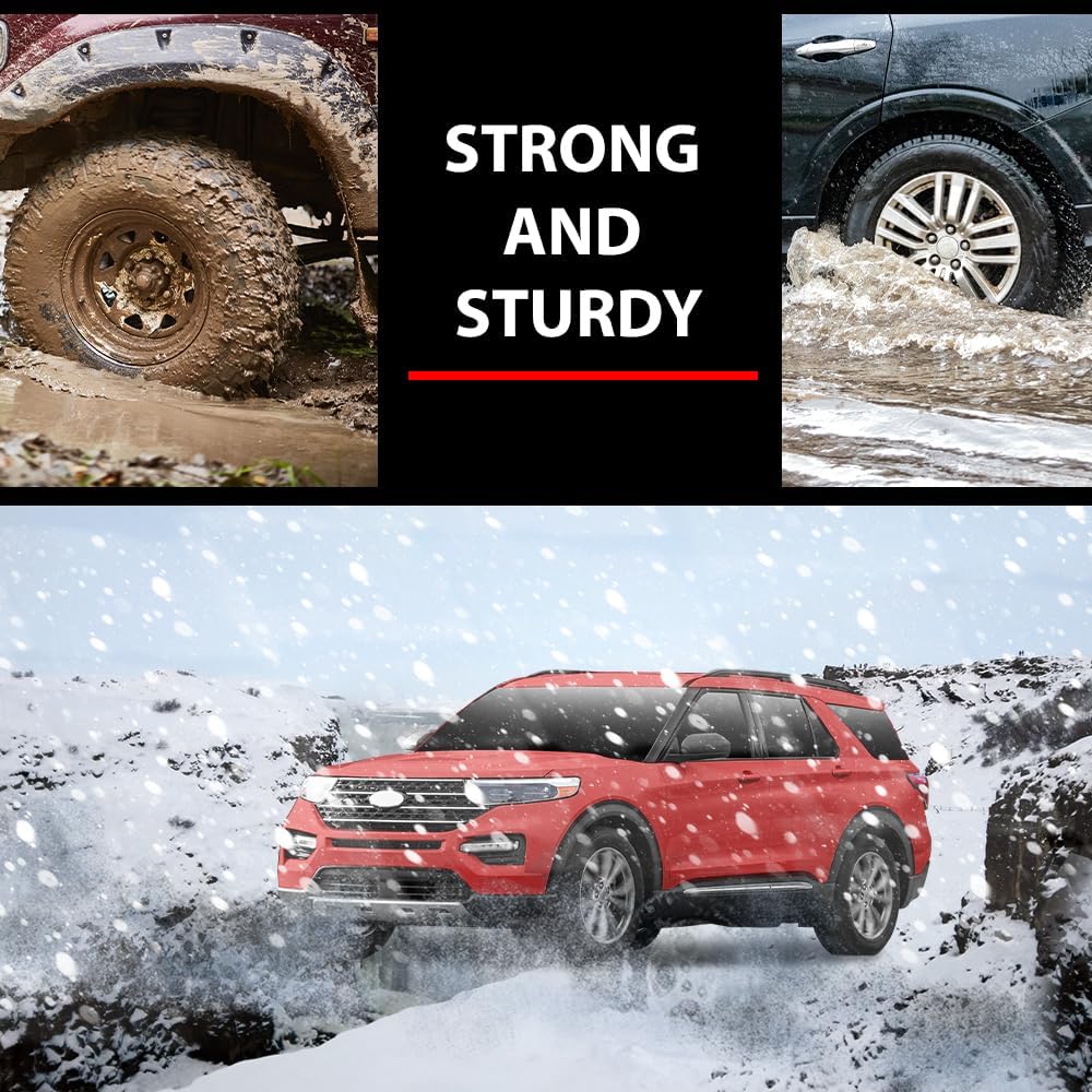ANDPLAY Front Left & Right Fender Flares Compatible with Ford Explorer/Police Interceptor Utility Base 2020-2024 LB5Z16038AC, LB5Z16038AA, FO1291139, LB5Z16039AC, LB5Z16039AA, FO1290139 Black