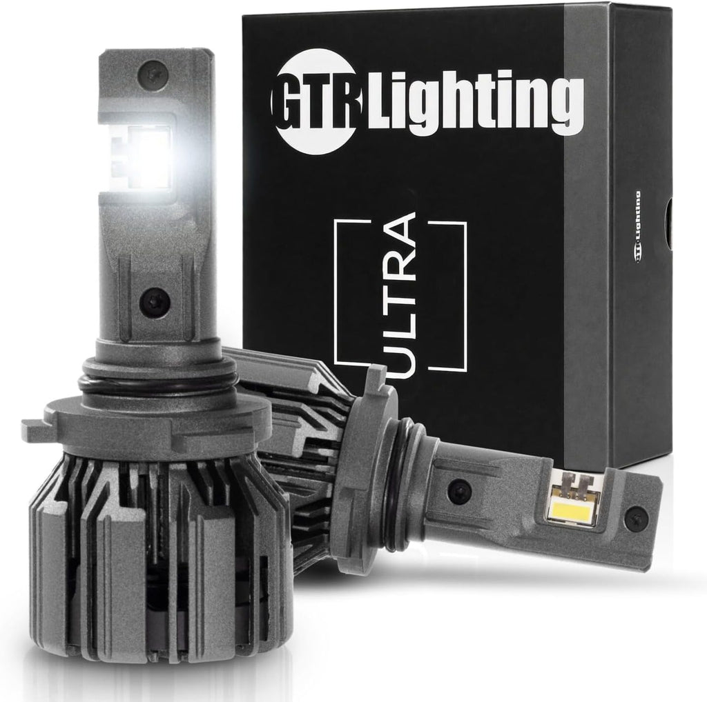 GTR Lighting 9005 / HB3 / 9145 Ultra Series Powersport Light for Off-Road or Fog: 1000% Brighter than Halogen, 5750K White, 70000Hrs Lifespan IP68 Waterproof, Pack of 2
