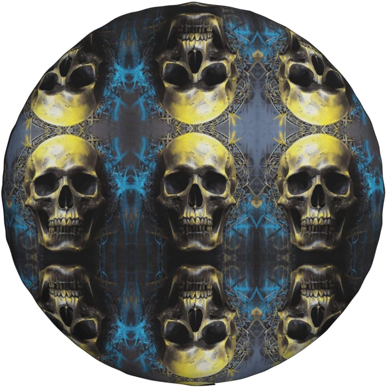 Artistic Skull Print Universal Spare Tire Cover for RV, Jeep | Wheel Protector Fits Rv, Trailer, Jeep, Shield Tires From Sun, Dirt And Rain For Outdoor Storage
