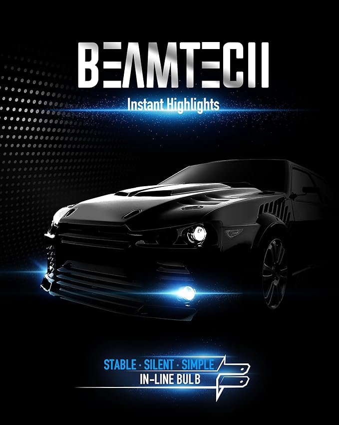 BEAMTECH 9006 Bulbs, Fanless In Line HB4 Fog Light Bulb 6500K Xenon White Fog - Image 9
