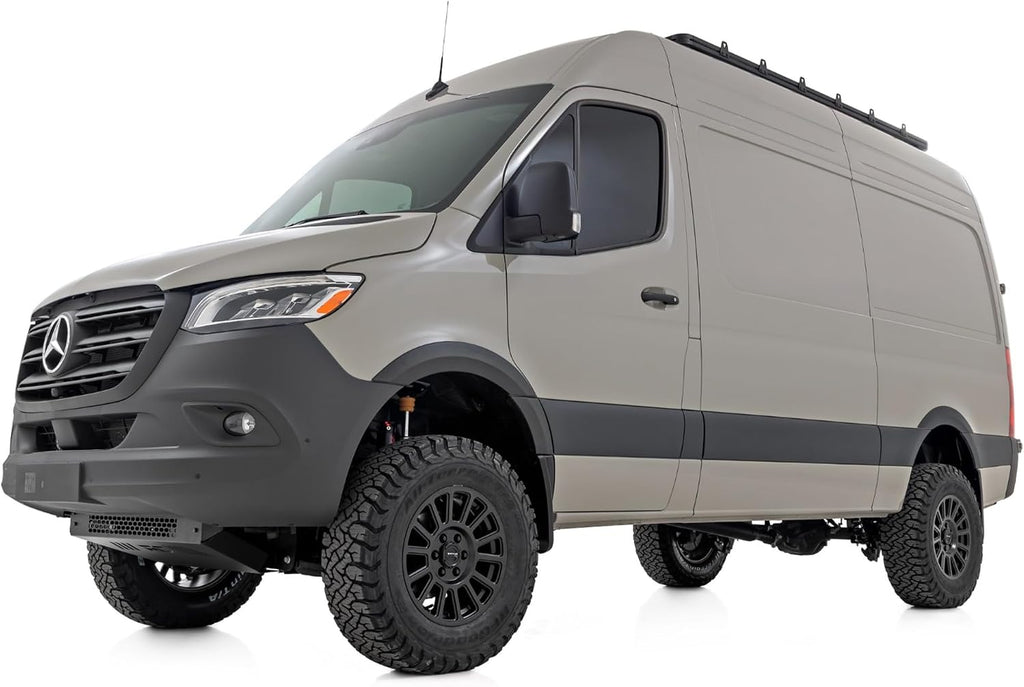 Rough Country Sport Fender Flares for Mercedes-Benz Sprinter (2019-2025) - 4.25" Flare Height, Durable ABS, Paintable, No-Drill Install, Set of 4