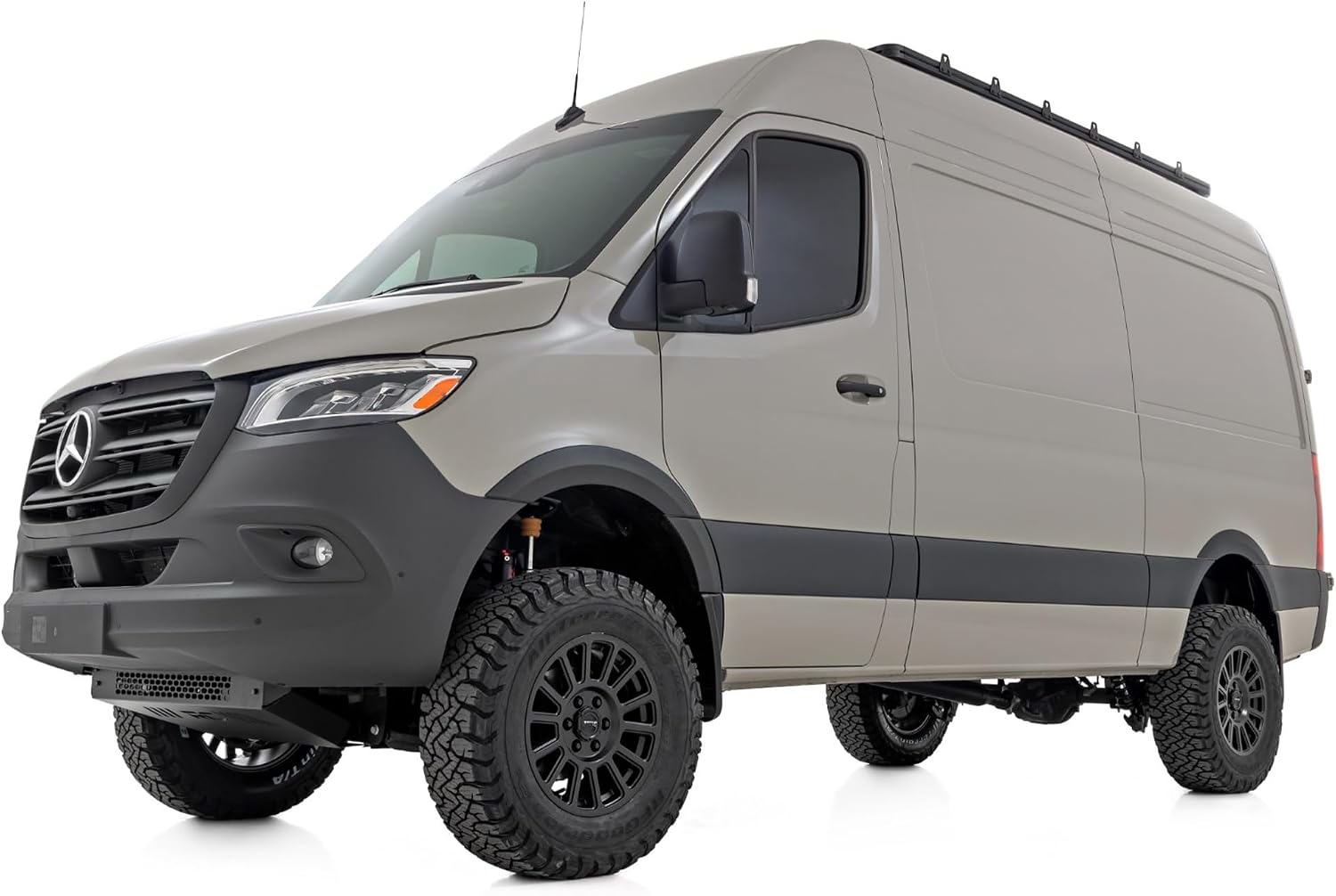 Rough Country Sport Fender Flares for Mercedes-Benz Sprinter (2019-2025) - 4.25" Flare Height, Durable ABS, Paintable, No-Drill Install, Set of 4