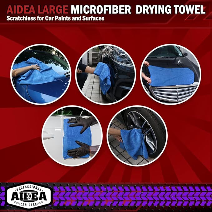 AIDEA Microfiber Towels for Cars-2PK, Large Professional Car Drying Towel - Image 7