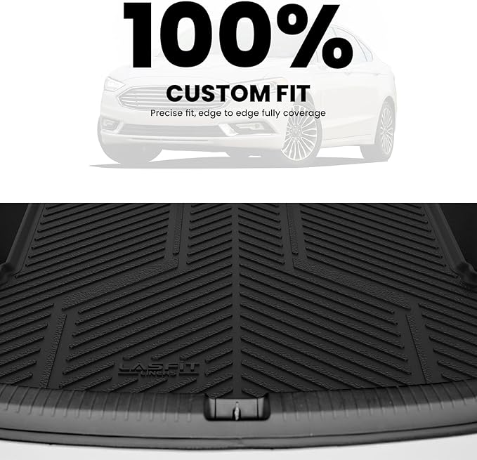 LASFIT Trunk Mat for Ford Fusion 2013-2020 All Weather TPE Mats Custom Fit - Image 4