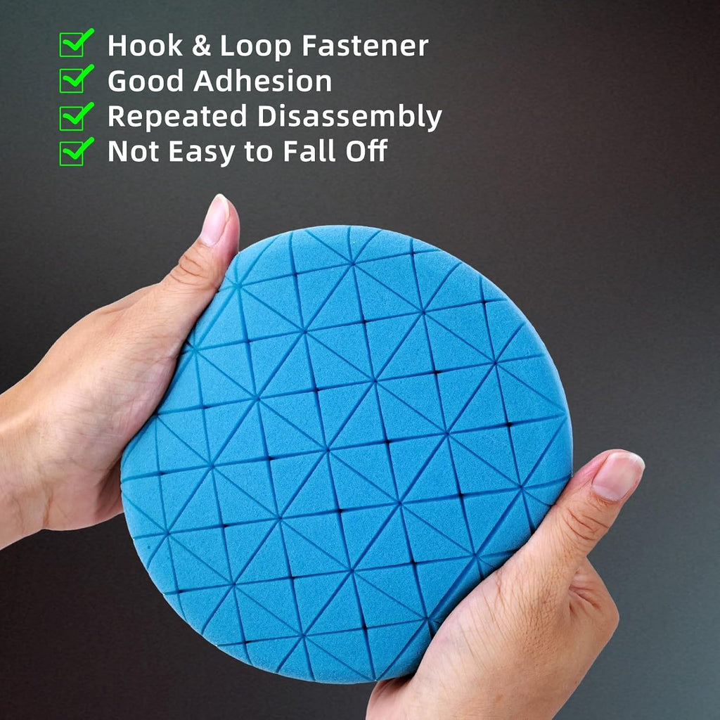 6Pcs 6 Inch Buffing Polishing Pads and Wool Pad | Buffing Sponge Pads Cutting Polishing Pads Kit for Car Buffer Polisher, Polishing and Waxing
