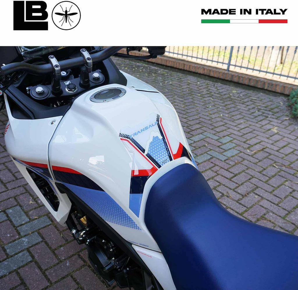 labelbike - 3D Sticker Motorcycle Fuel Tank Pad Protection and Decoration in Resin with Official License Compatible wit Honda Transalp 2023