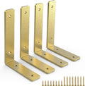 gold heavy duty shelf brackets 8 inch, extra, main product view