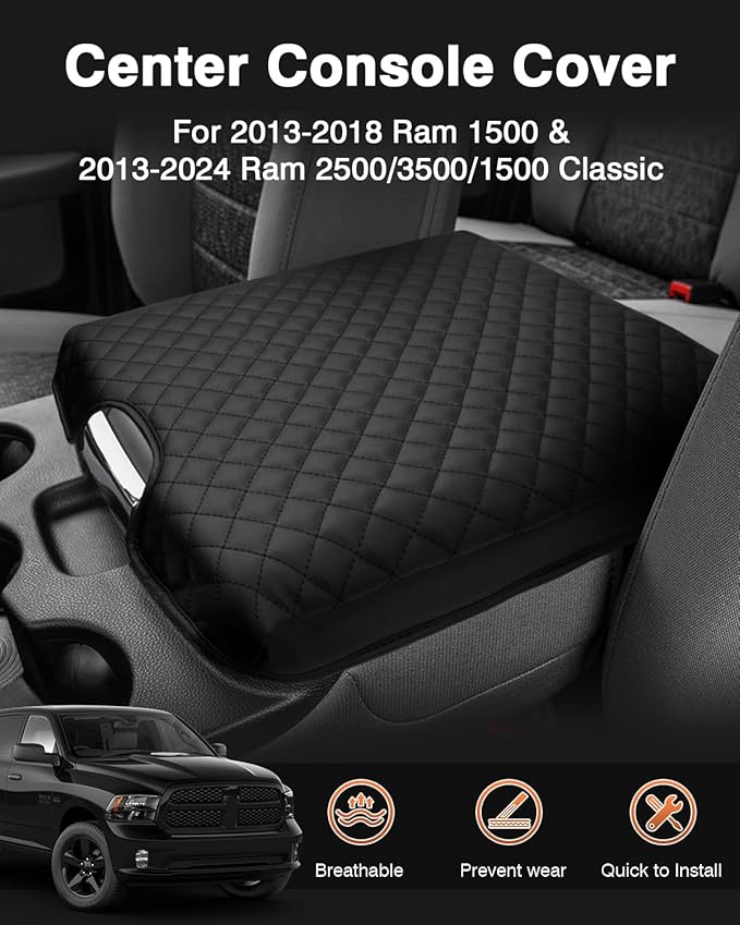 Shademax Center Console Cover for 2013-2018 Ram 1500 & 2013-2024 Ram - Image 2