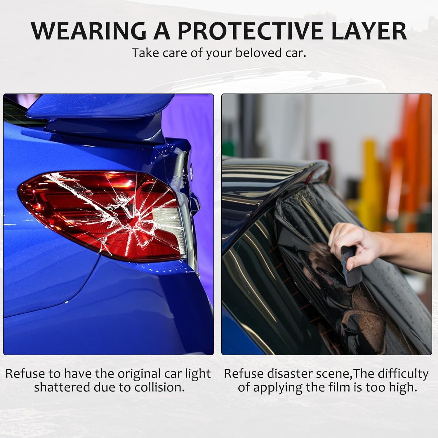 HAPPYHORSE Car Rear Tail Light Cover Trim Compatible with Subaru WRX/STI 2015-2021 ，ABS Smoked Taillight Shell Trim Cover，Rear Tail lamp Protection Cover Decorative Accessories