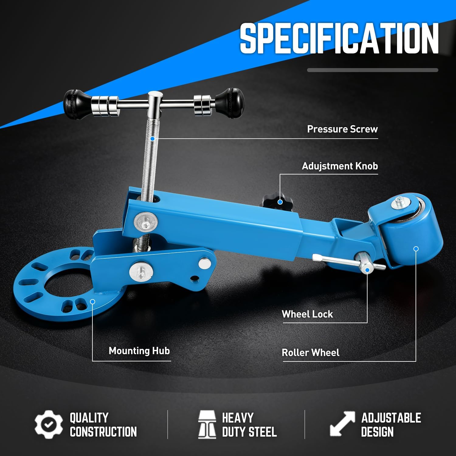 DNA MOTORING TOOLS-00249 Fender Roller Reforming Extending Tool Heavy Duty Wheel Arch Roller Flaring Former for Automobile Maintenance, Blue