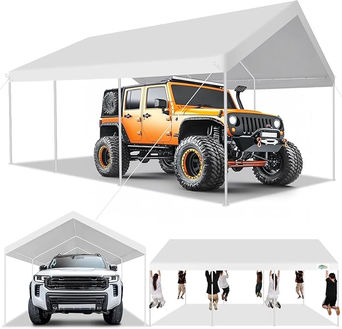 COBIZI 12x20ft Carport Heavy Duty, Portable Car Garage Outdoor Party Tent by COBIZI