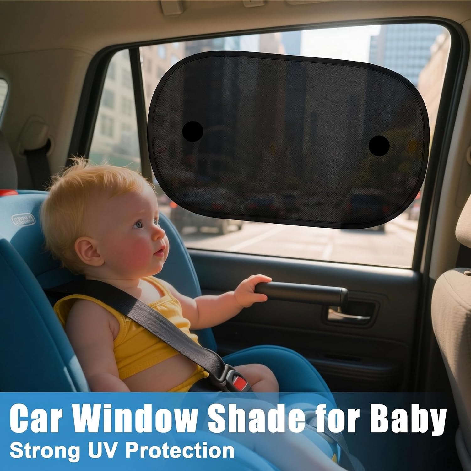 Car Window Shades for Side Window, 4 Pack 2026 New Upgrade Car Shades, Sun Shade Side Window with 8 Suction Cups, Can Blocks 99.98% UVR