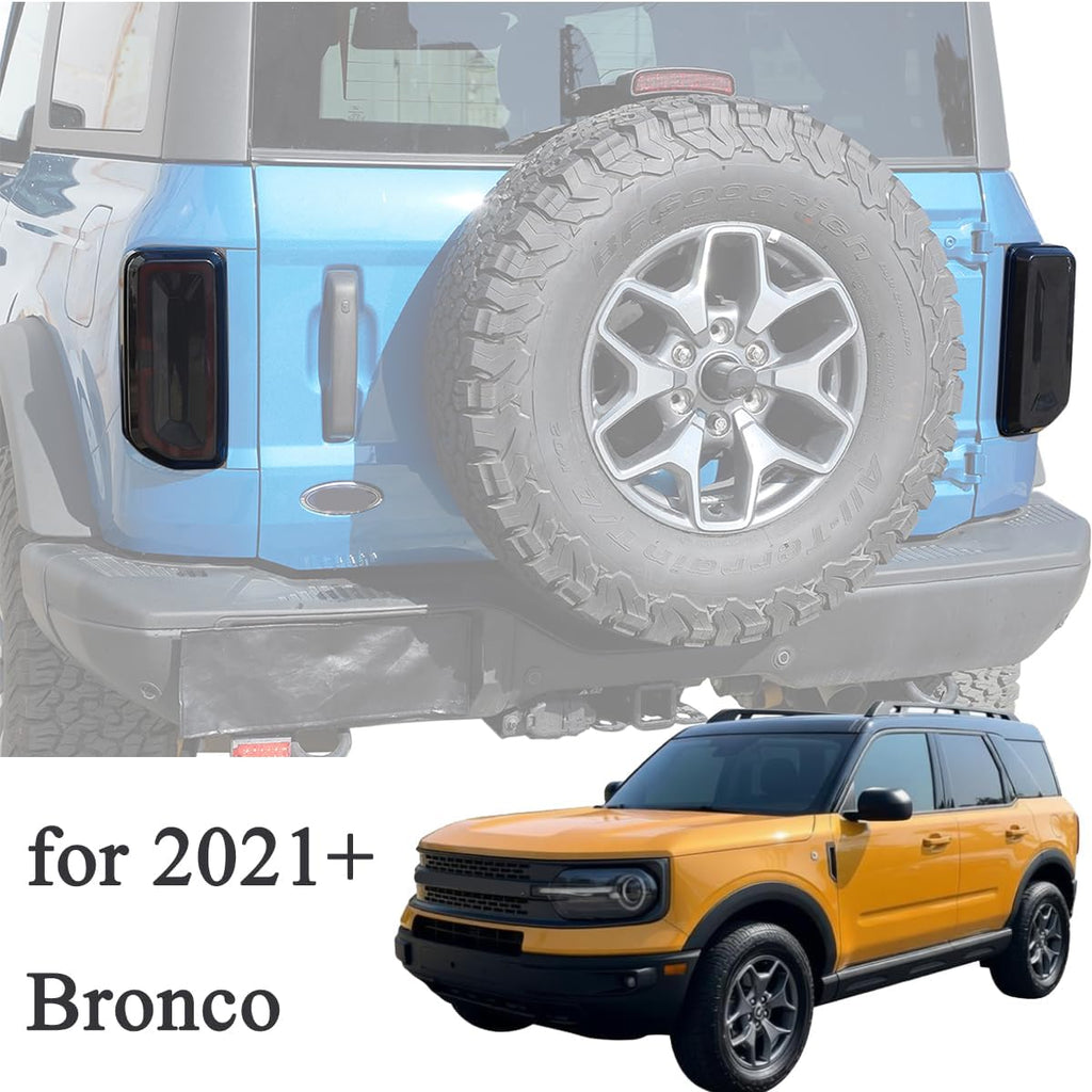 Tail Light Guard Cover Trim for 2021-2026 Ford Bronco Rear Tail Lamp Protector Taillight Exterior Accessories, 2Pcs