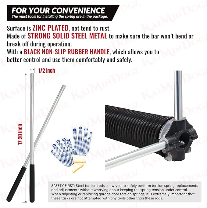 Pair of 1.75" Garage Door Torsion Springs Set - Image 5