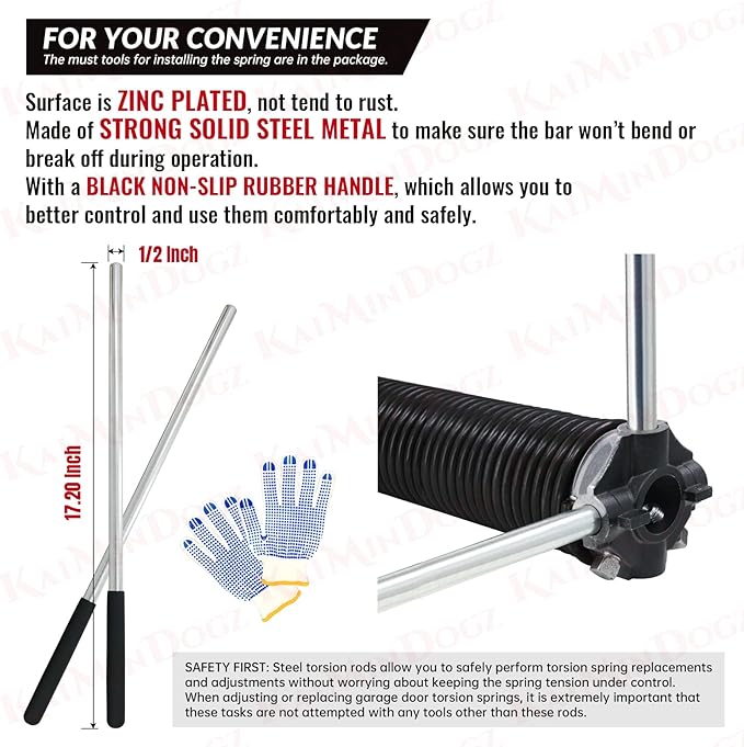 Pair of 1.75" Garage Door Torsion Springs Set - Image 5