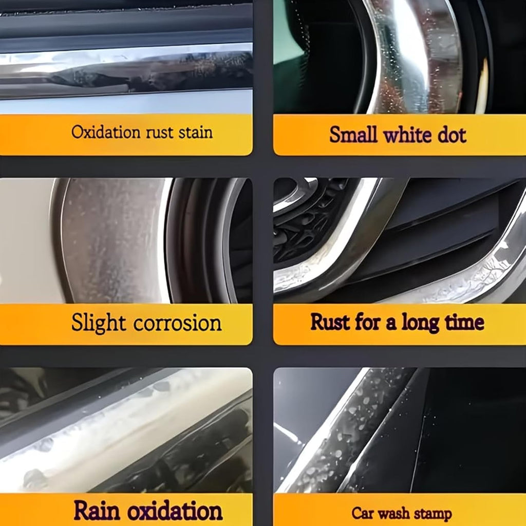 Metal Restorer - Buffing Compound, 1 Effective for RV Electroplating Strips, Shine Solution with Microfiber, Protective Coating for Door Handles, Glass Panels and Bumpers