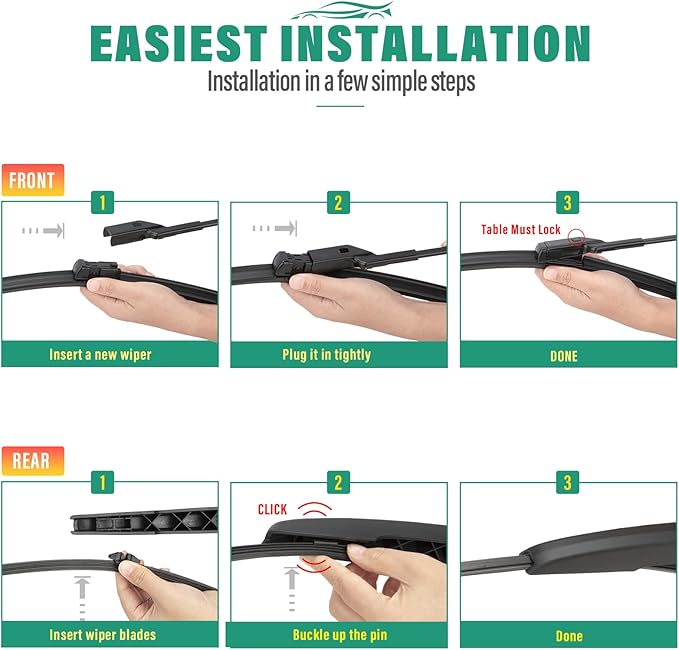 24" 20" 15" Windshield Wiper Blades Replacement - Image 7