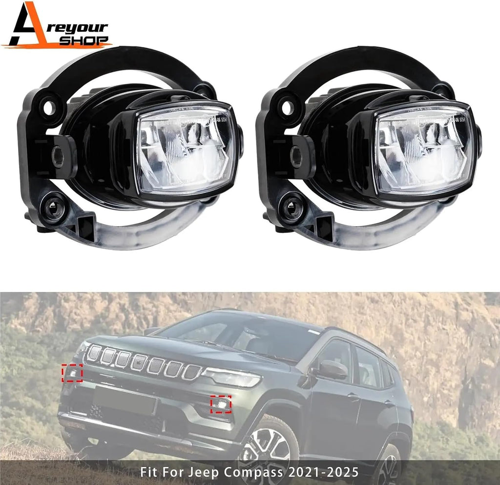 LED Front Driving Fog Light for Jeep Compass 2021-2025 68470159AA Pair Or 1pc(1 Pair)