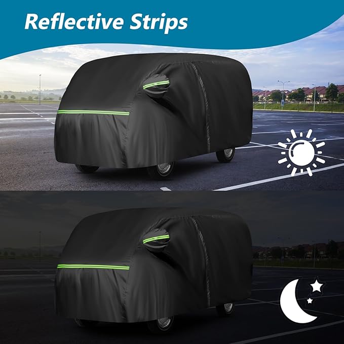 Car Cover for 1950-1992 VW Bus T1 T2 T3, Waterproof 420D Oxford Cloth Cover - Image 5