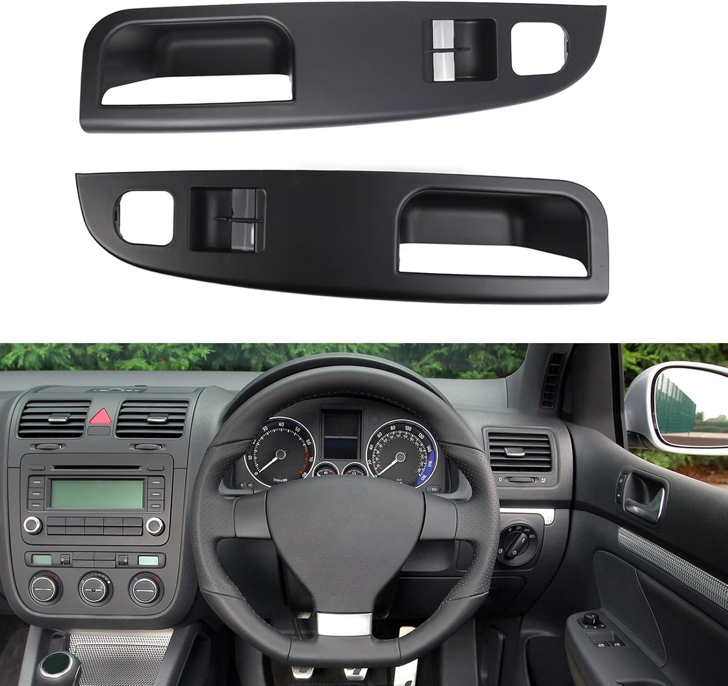 Auto Door Window Inside Trim Bezel For 2 Door Models 2004-2009 Replaces 1K3868049C75R Car Interior Trim Parts
