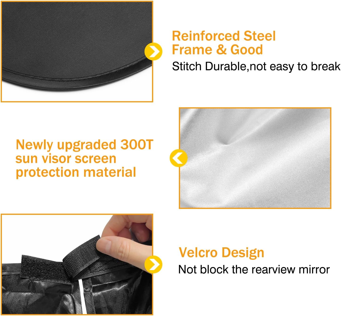 for Jeep Wrangler JL JLU 2018-2026 / Gladiator 2020-2026 Sunshade, Car Front Window Covers Sun Visor Protector, Foldable Blocks UV Rays Windshield Sun Shade for Jeep Wrangler Gladiator Accessories