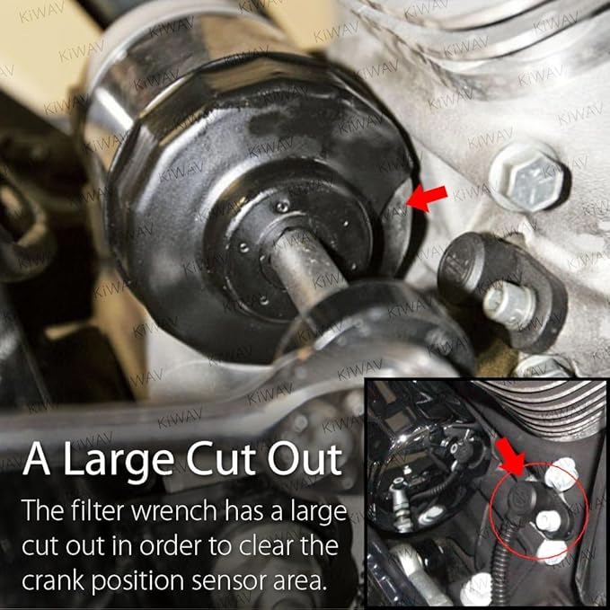 KiWAV Oil Filter Cap Wrench Tool compatible - Image 2