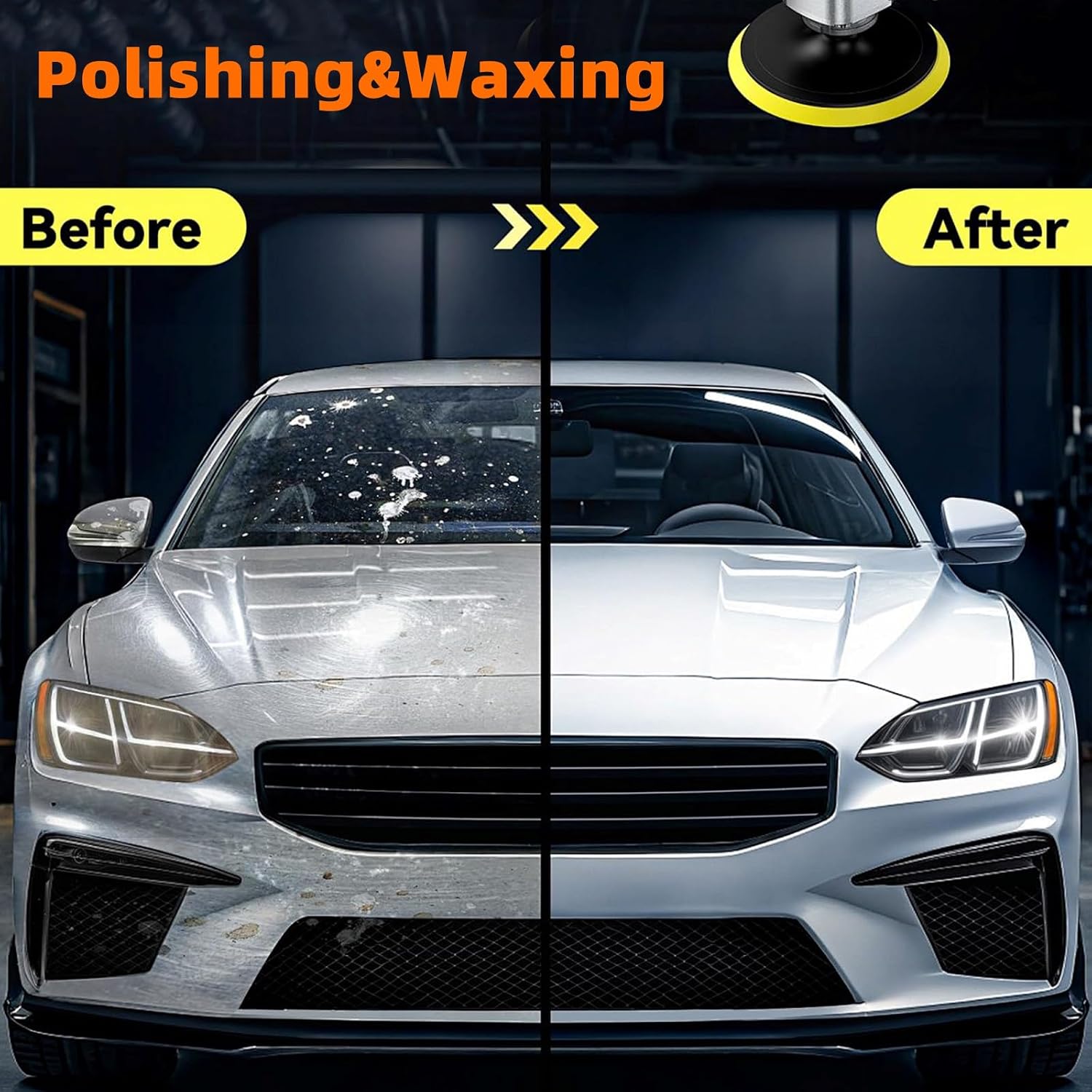 6Pcs 6 Inch Buffing Polishing Pads and Wool Pad | Buffing Sponge Pads Cutting Polishing Pads Kit for Car Buffer Polisher, Polishing and Waxing